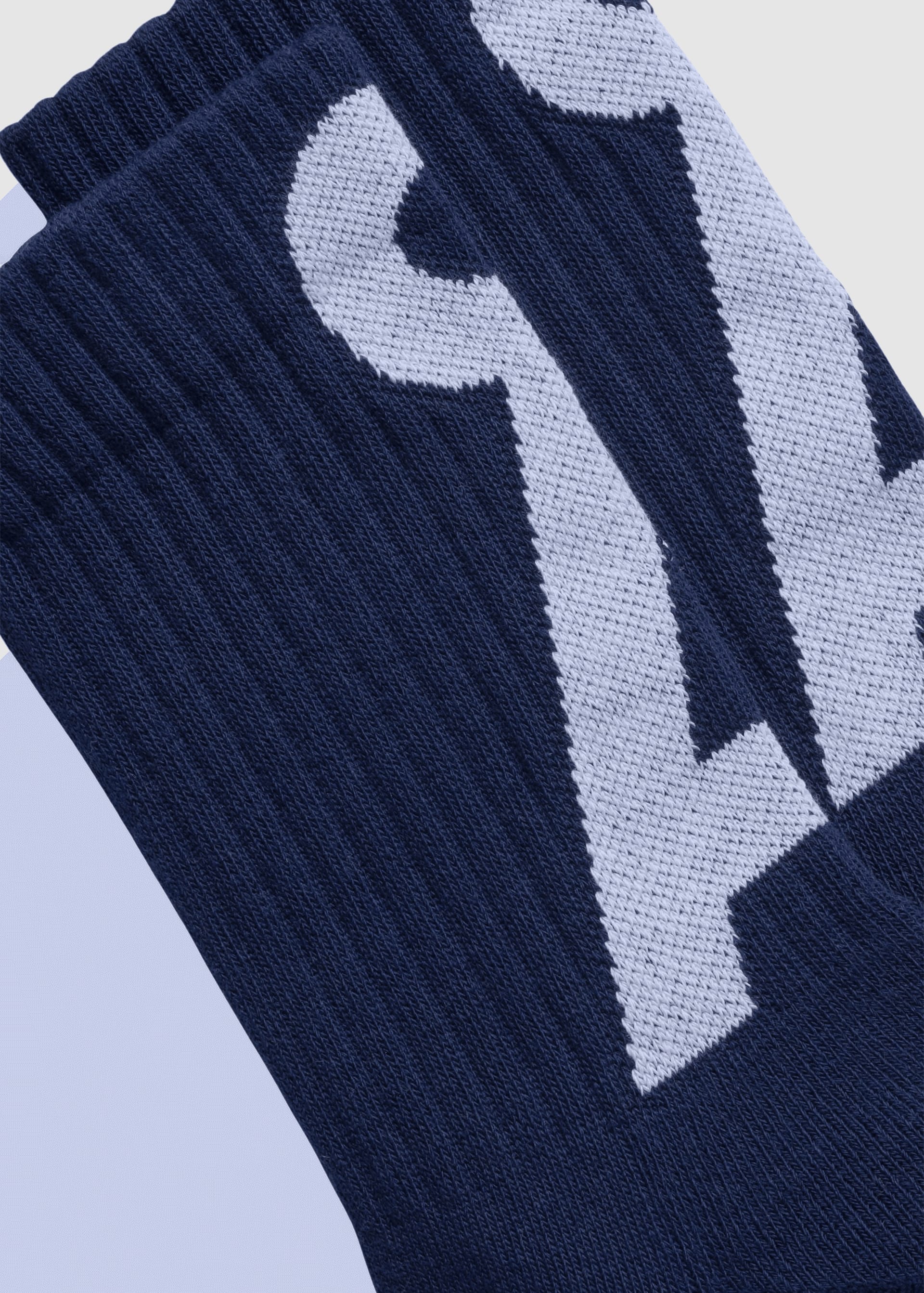 Saamus Short Socks W Tinted Navy-Broken White Saamus Short Socks W Tinted Navy-Broken White