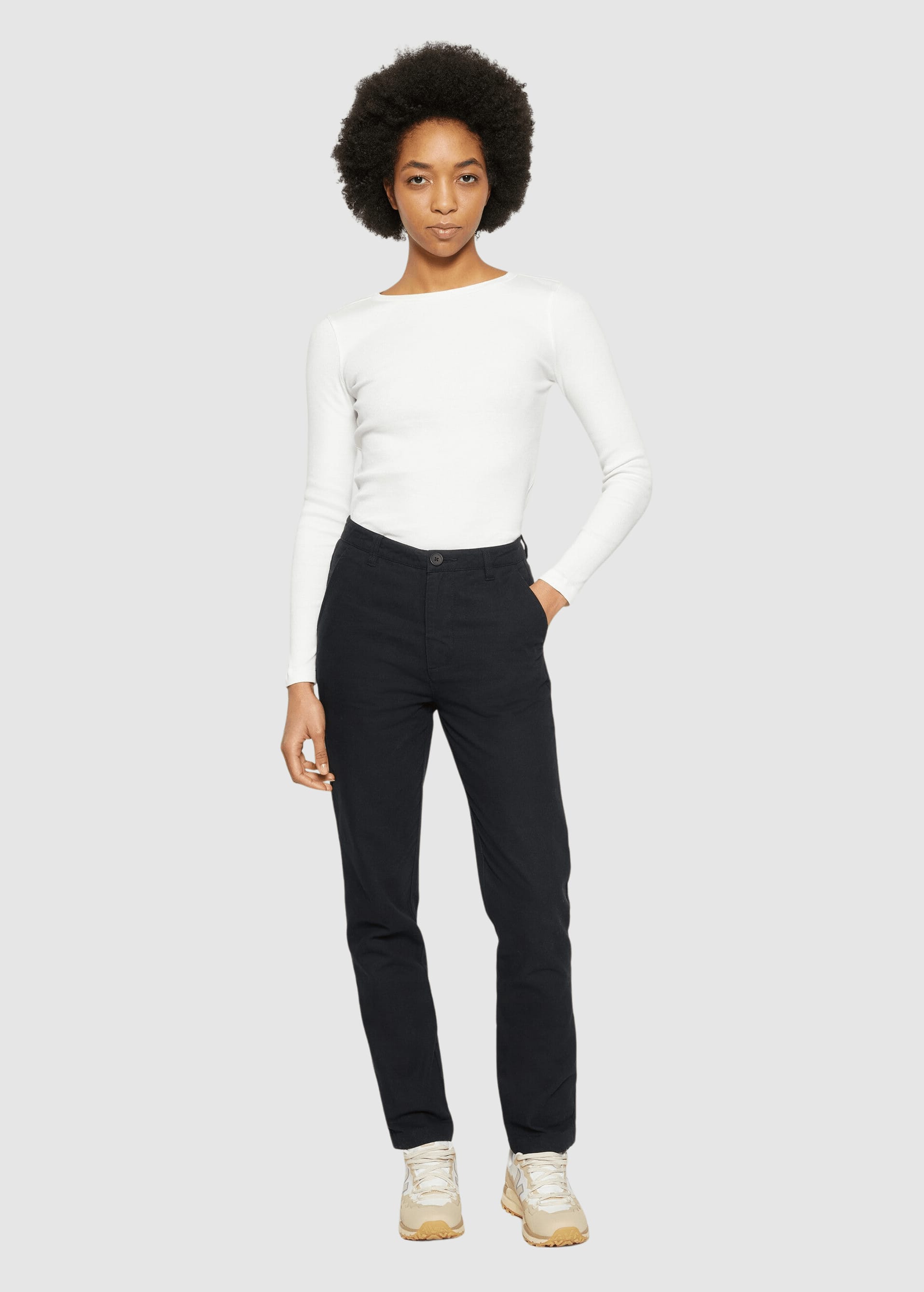 knowledge-cotton-apparel-rib-long-sleeve-t-shirt-star-white-3.jpeg Rib Long Sleeve T-Shirt Star White