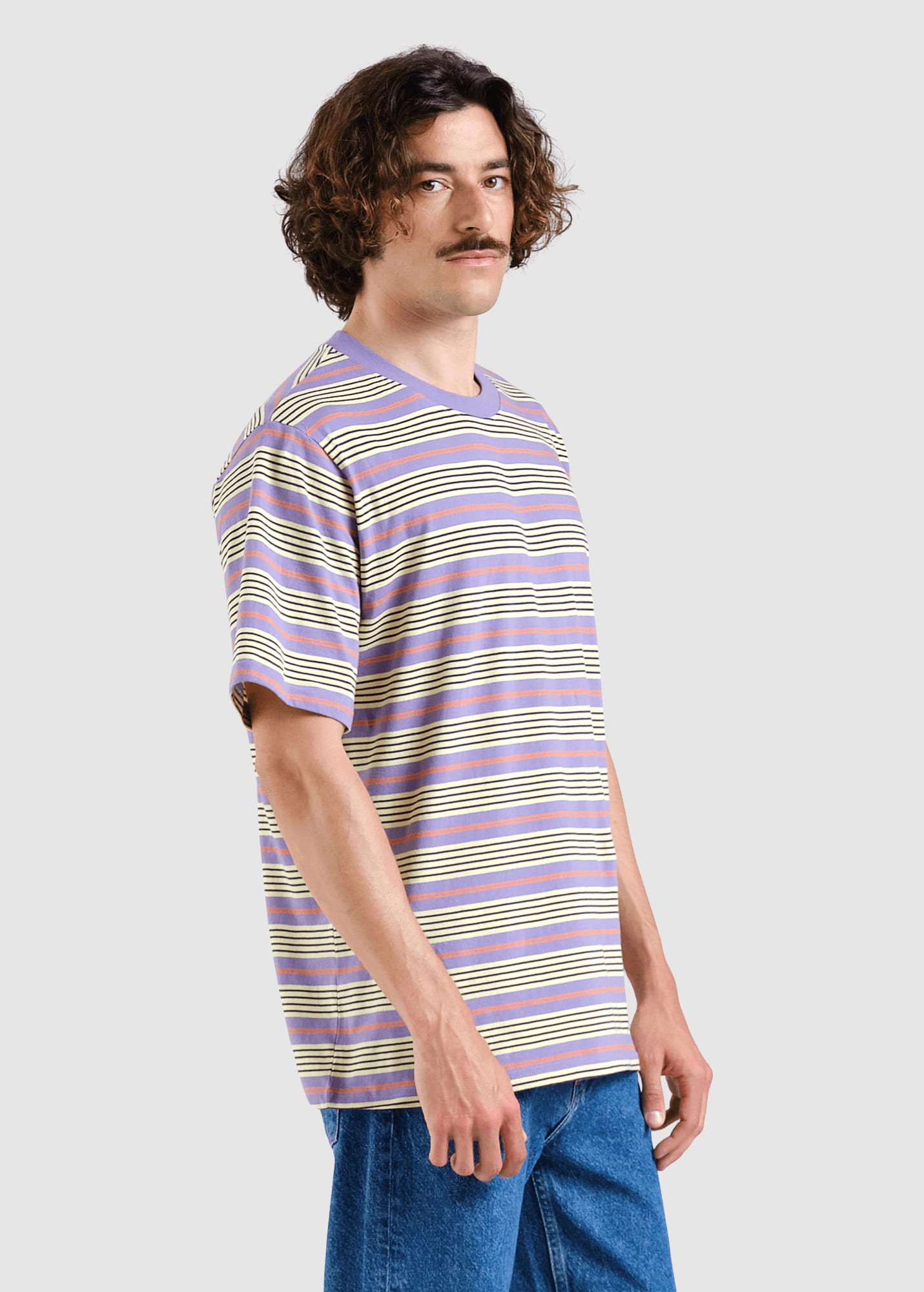 T-Shirt Gustavsberg Retro Stripe Haze Purple T-Shirt Gustavsberg Retro Stripe Haze Purple