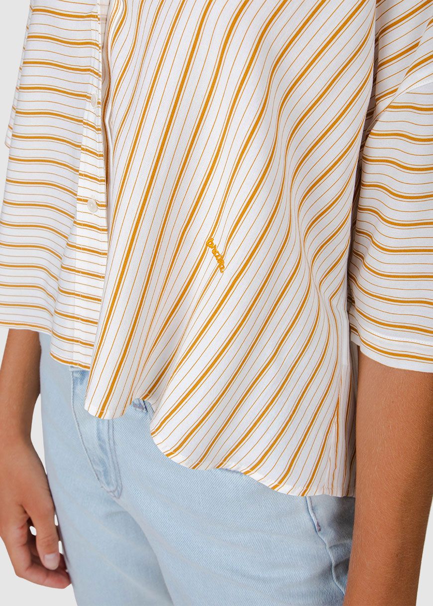 Mix Oversize Cropped Blouse