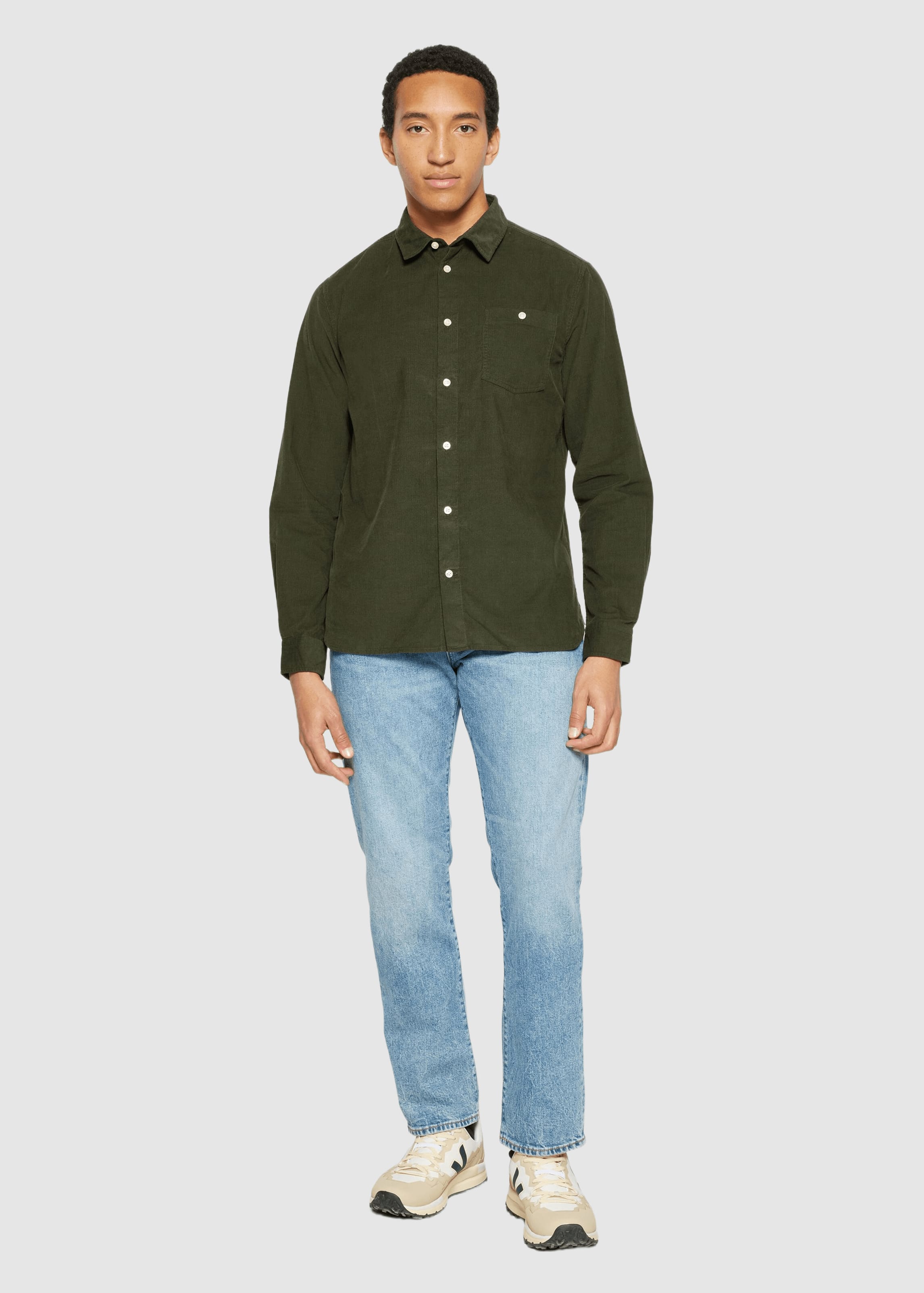 Dune Regular Corduroy Shirt Forrest Night