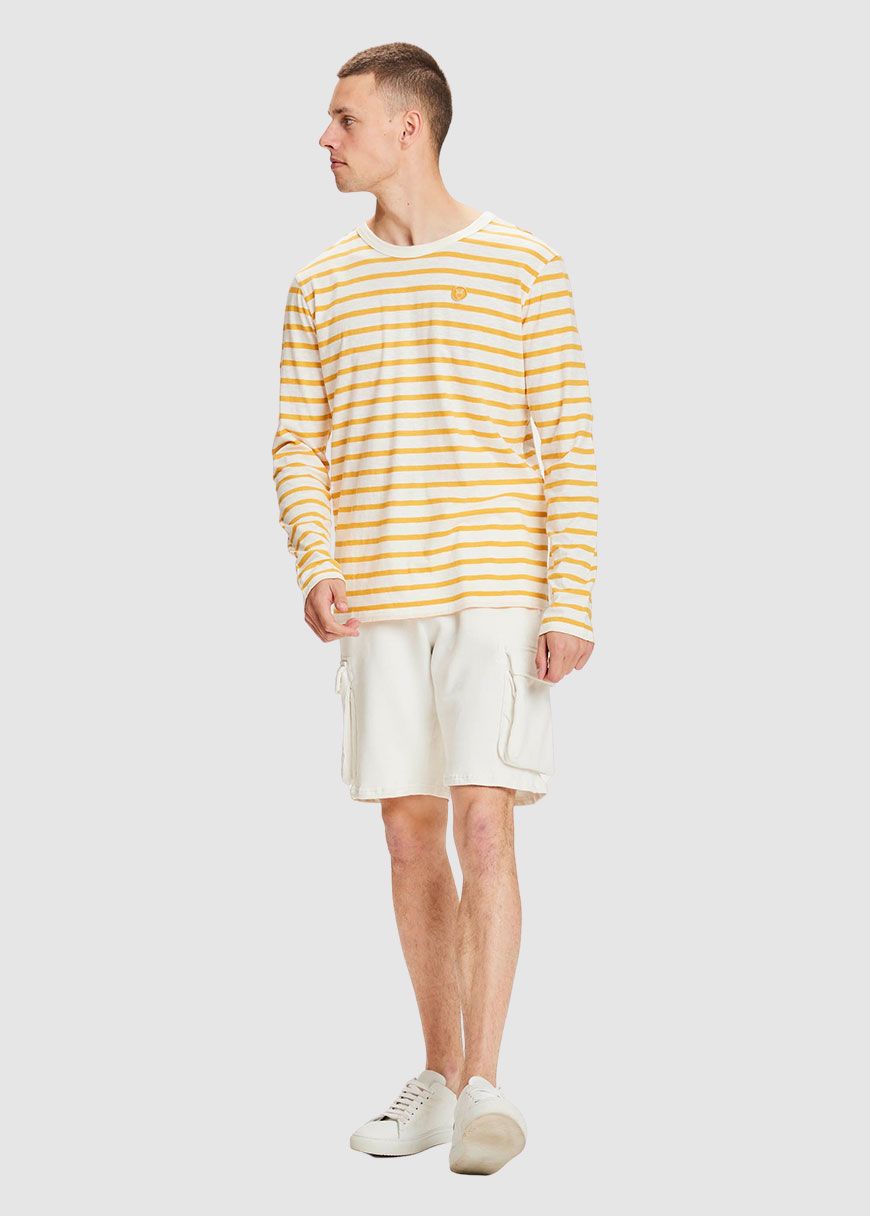LS Striped Tee With Badge