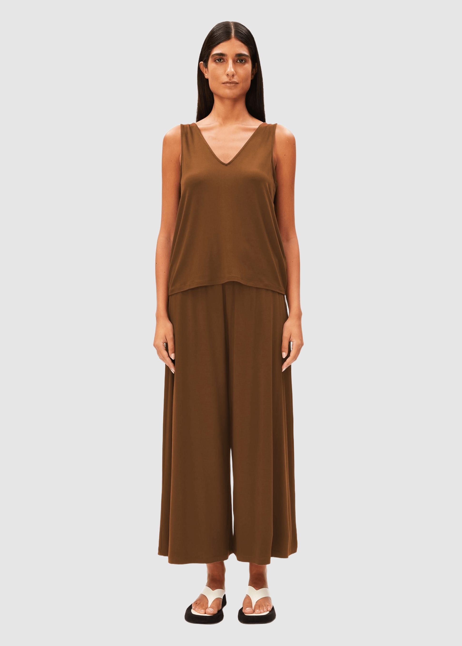 Cropped Jersey Pant Dried Palm Cropped Jersey Pant Dried Palm