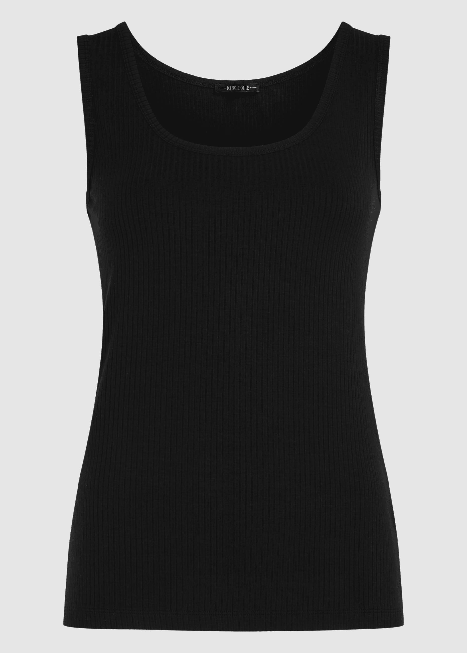 Brigitta Camisole Uni Rib Black
