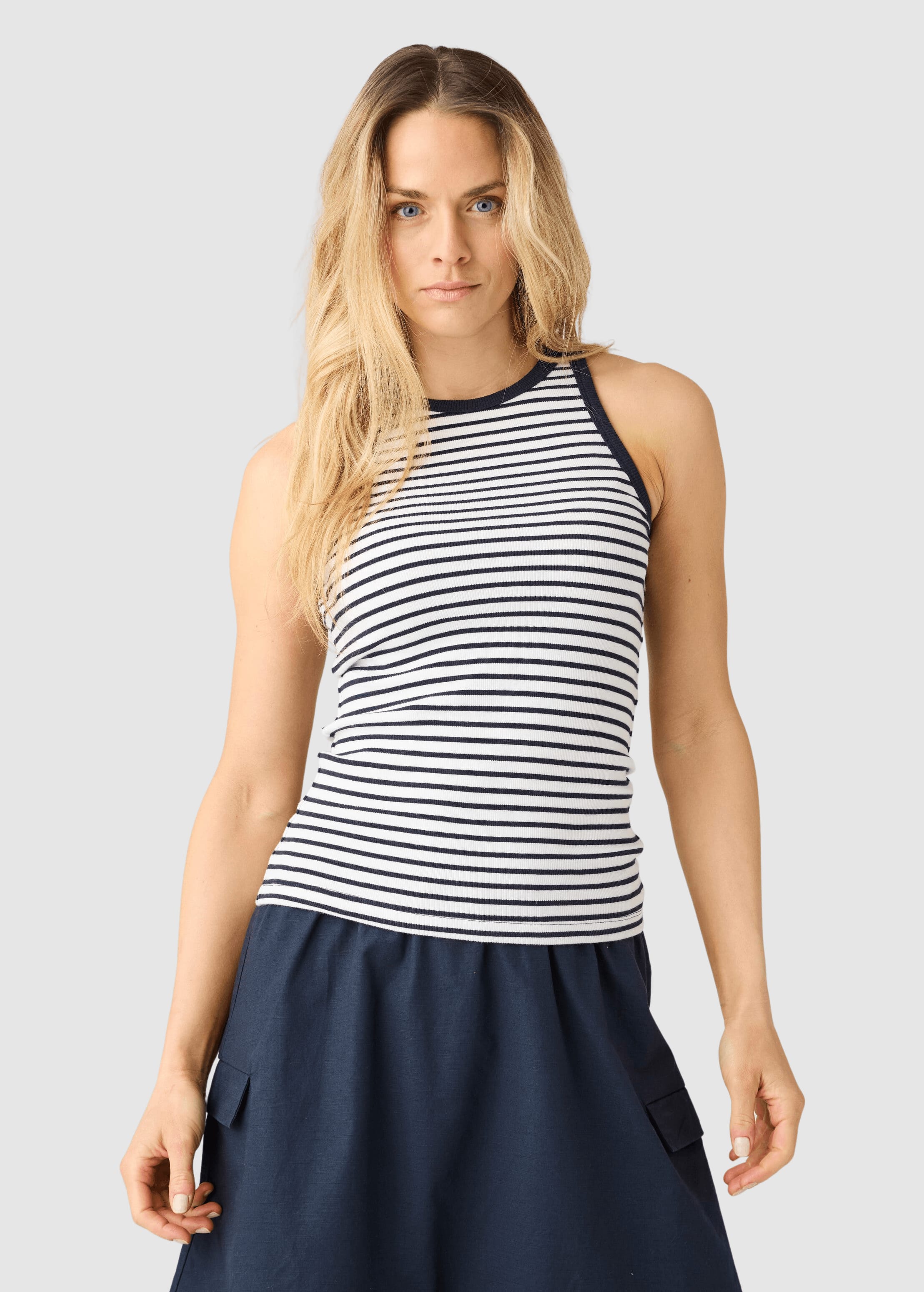 Rib Racer Top Navy