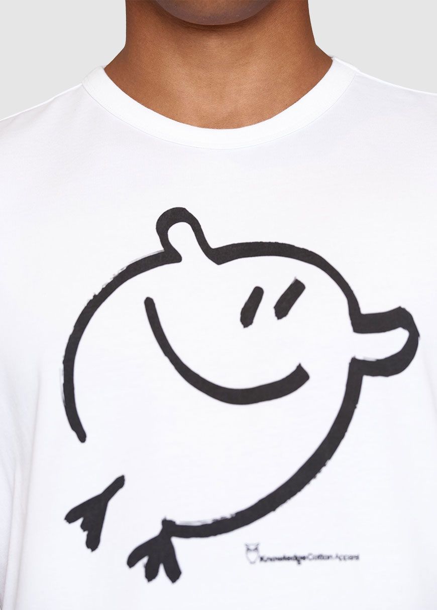 Regular Short Sleeve Heavy Single Smile T-Shirt