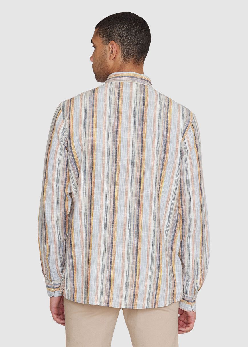 Loose Multicolored Striped Linen Shirt Loose Multicolored Striped Linen Shirt