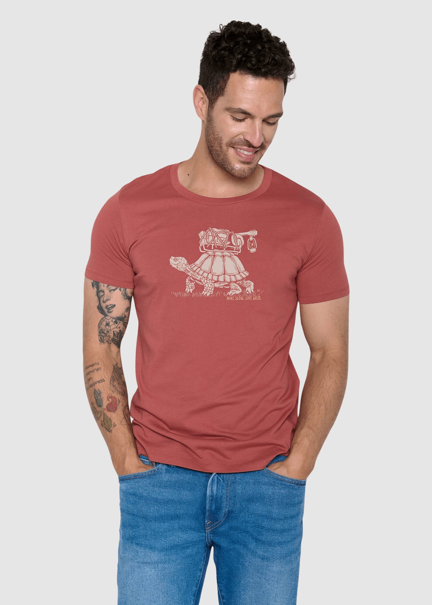 Turtle Walk Guide T-Shirt Sunset Red Turtle Walk Guide T-Shirt Sunset Red