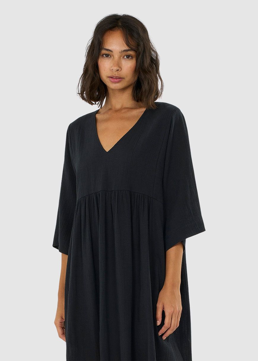 Cotton Crepe A-Shape Dress
