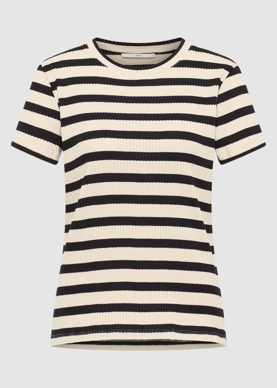 Shirt Mit Streifen Black Creme