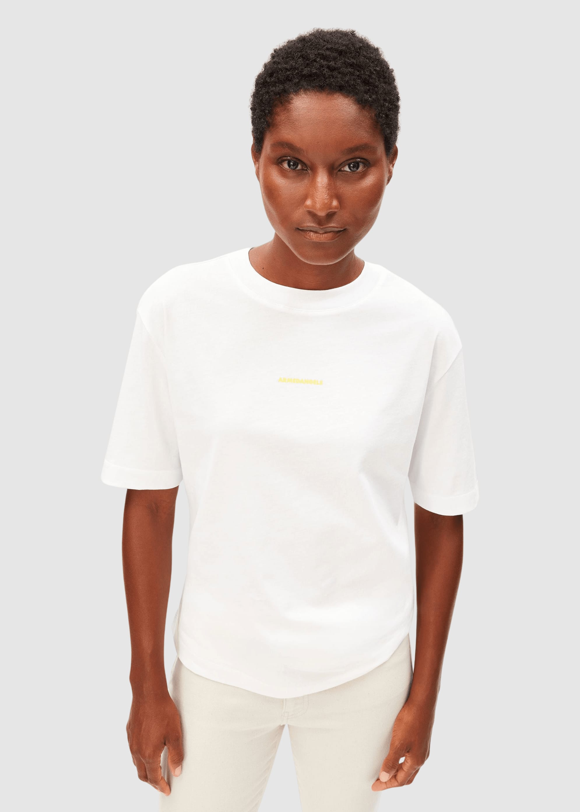 Tarjaa Graphic T-Shirt White Aa Yellow Tarjaa Graphic T-Shirt White Aa Yellow