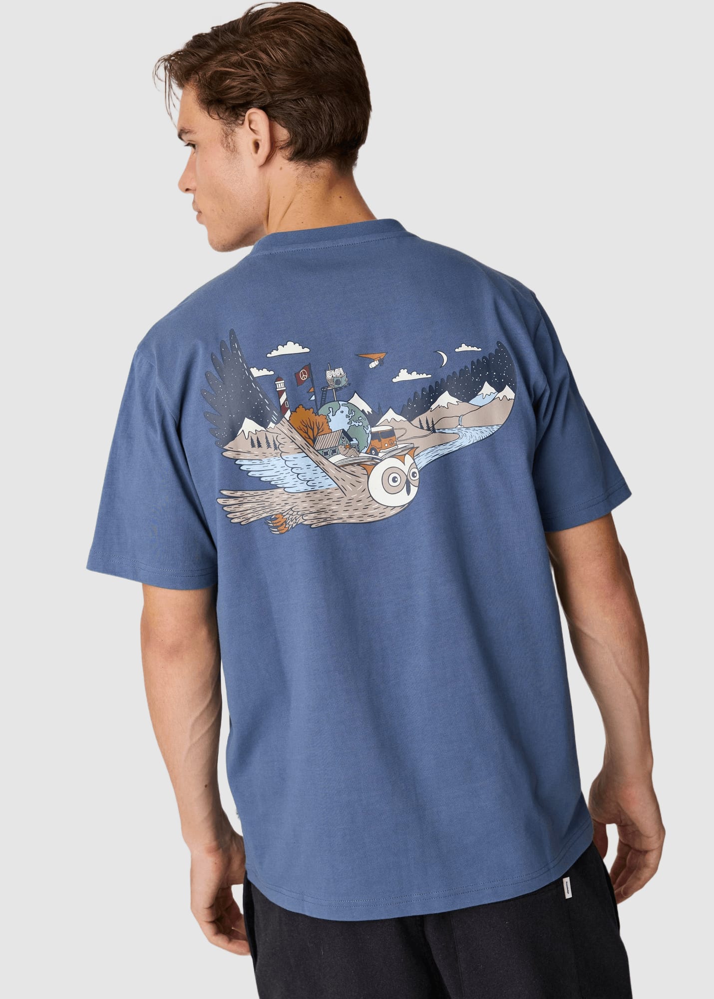 knowledge-cotton-apparel-back-print-t-shirt-vintage-indigo-7.jpeg Back Print T-Shirt Vintage Indigo