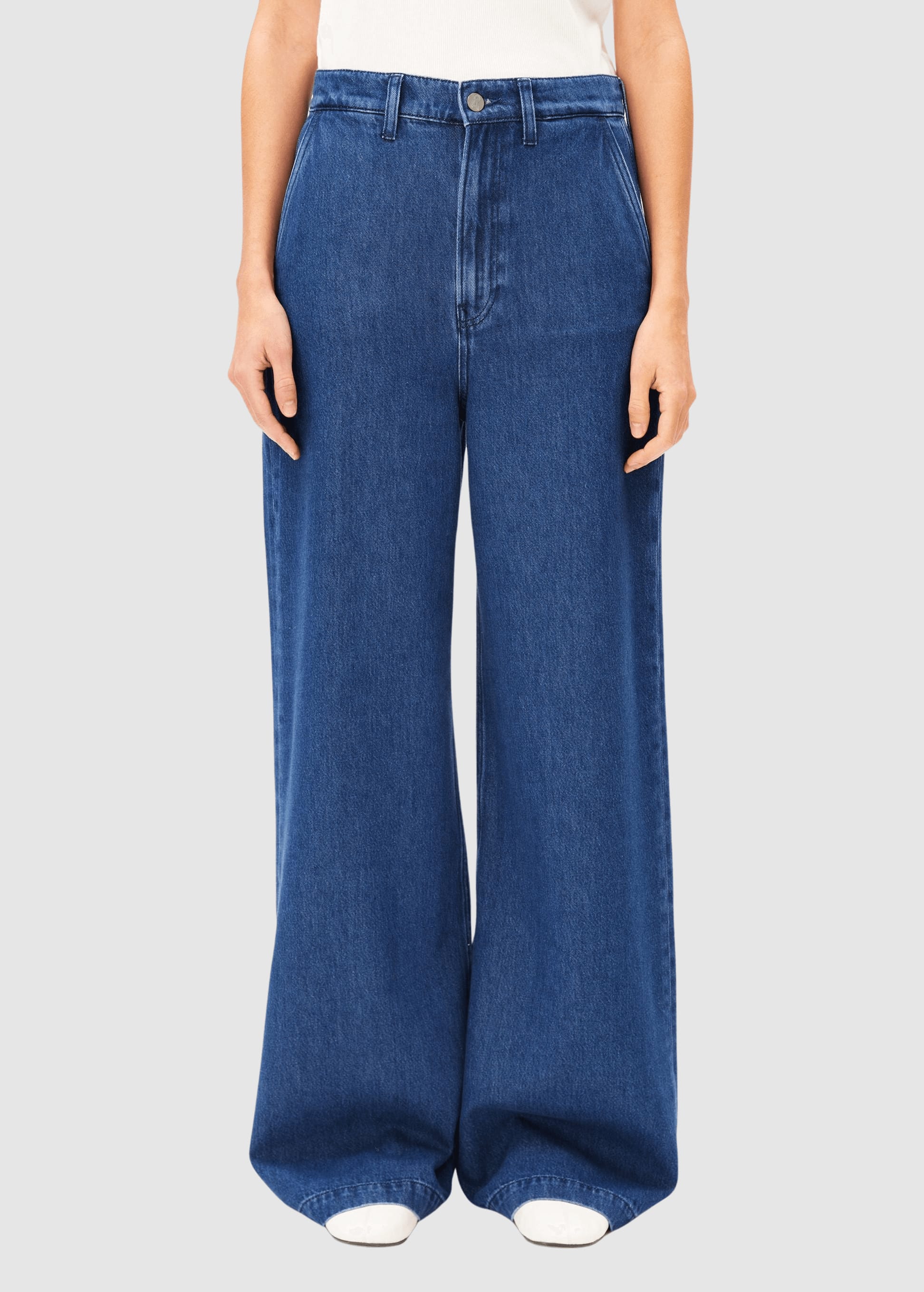 Wide Leg Denim Pant Bright Blue