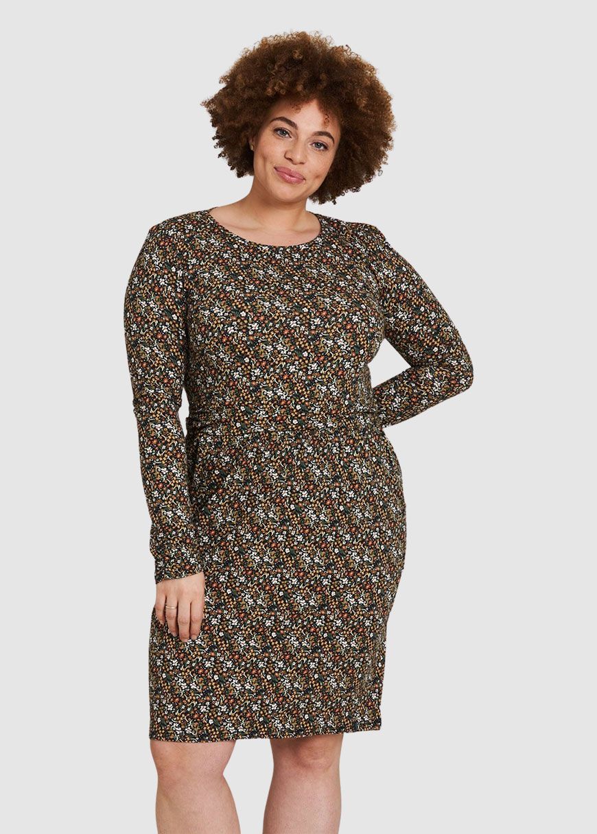 Tailliertes Jersey-Kleid Tailliertes Jersey-Kleid
