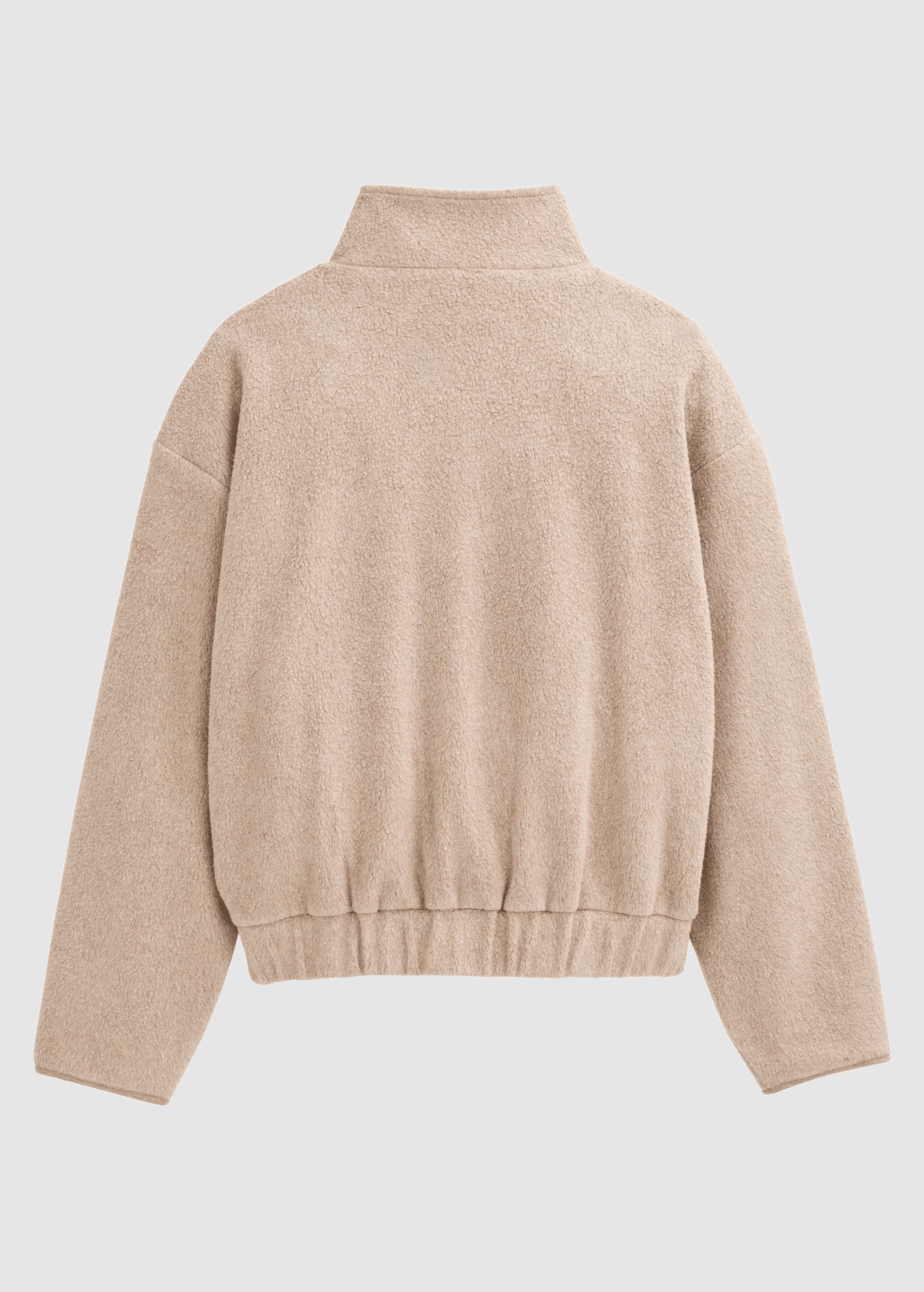 Fleece-Jacke Dunkelsand Mélange