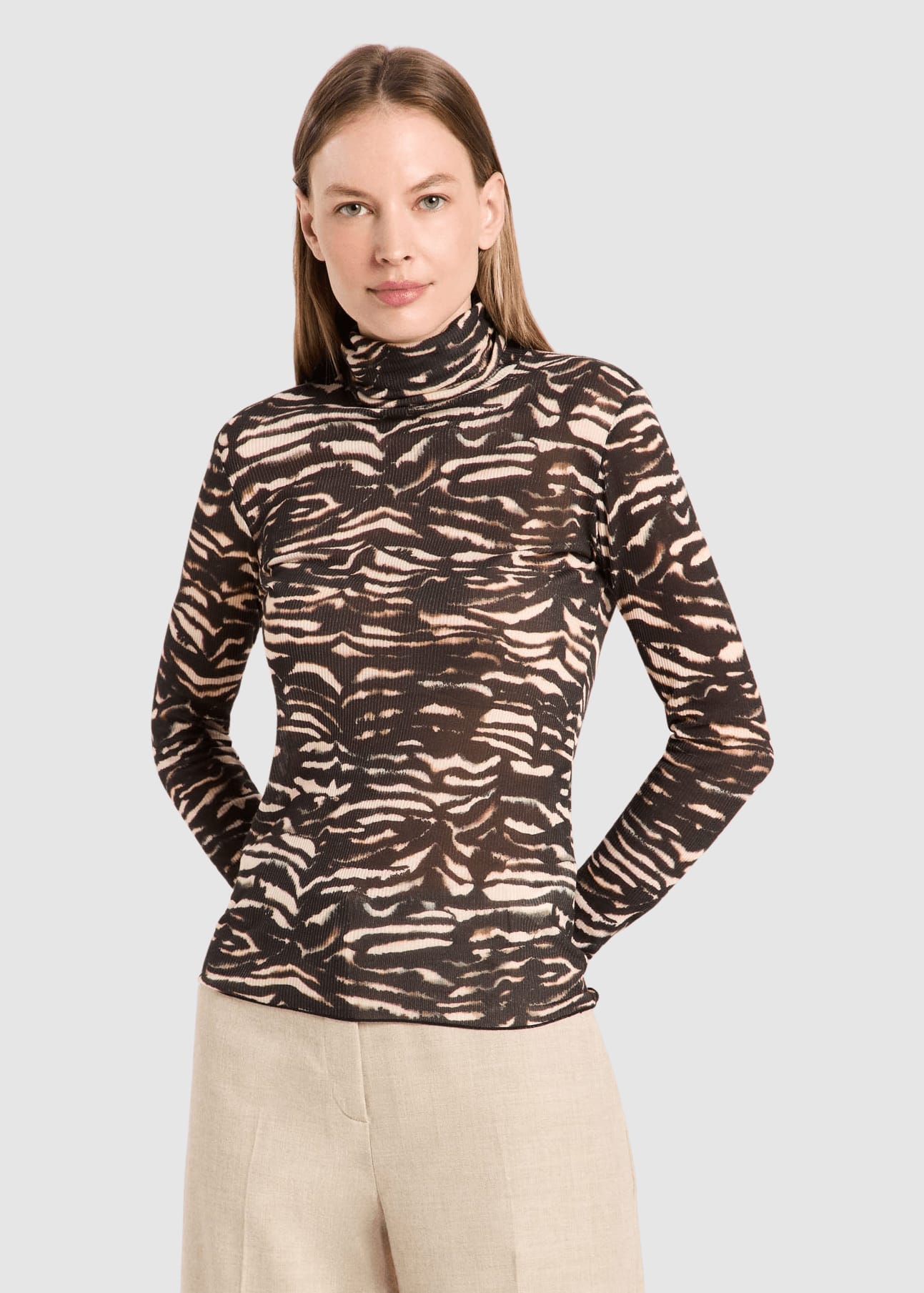lanius-koeln-rollkragenshirt-print-animal-stripes-rose-1.jpeg Rollkragenshirt Print Animal Stripes Rose