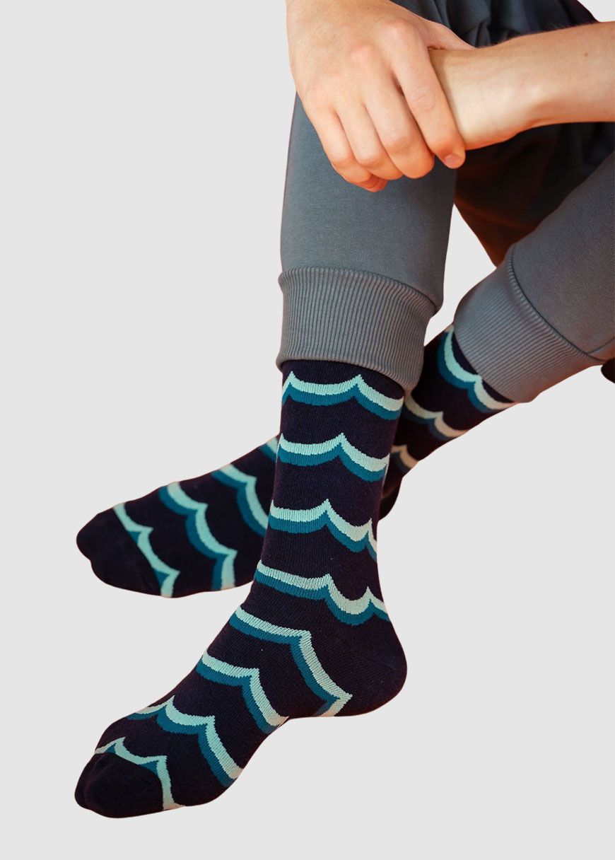 Abstract Water Waves Socks Abstract Water Waves Socks