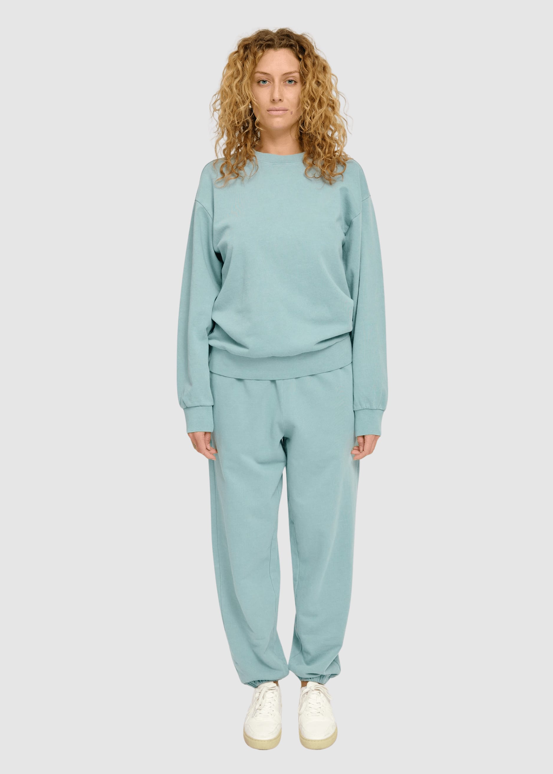 Genderless Natural Dye Sweatshirt Natural Dye Turquoise Genderless Natural Dye Sweatshirt Natural Dye Turquoise