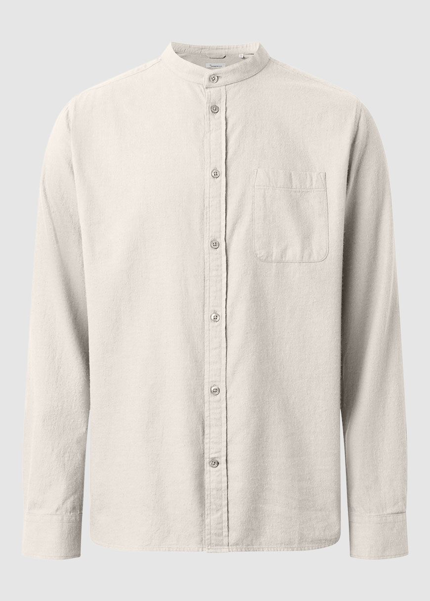 Regular_Fit_Melange_Flannel_Stand_Collar_Shirt_1165_Greige_M_4_996f4747c8 Flannel Shirt