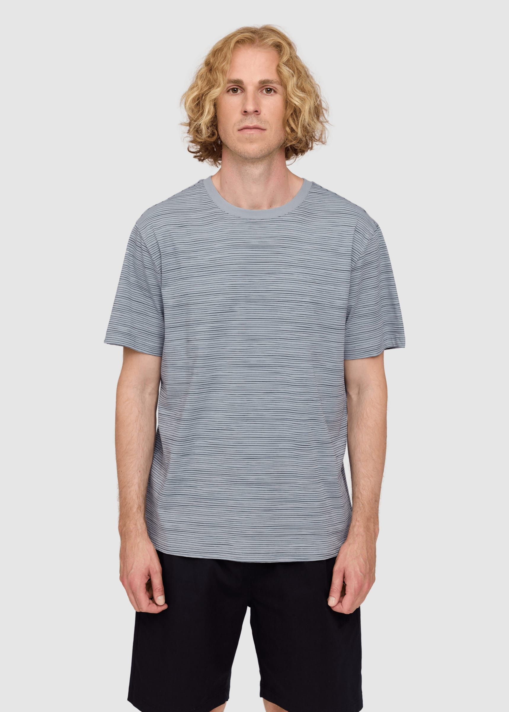 Wobbly Striped T-Shirt Ice Blue/blue Night Wobbly Striped T-Shirt Ice Blue/blue Night