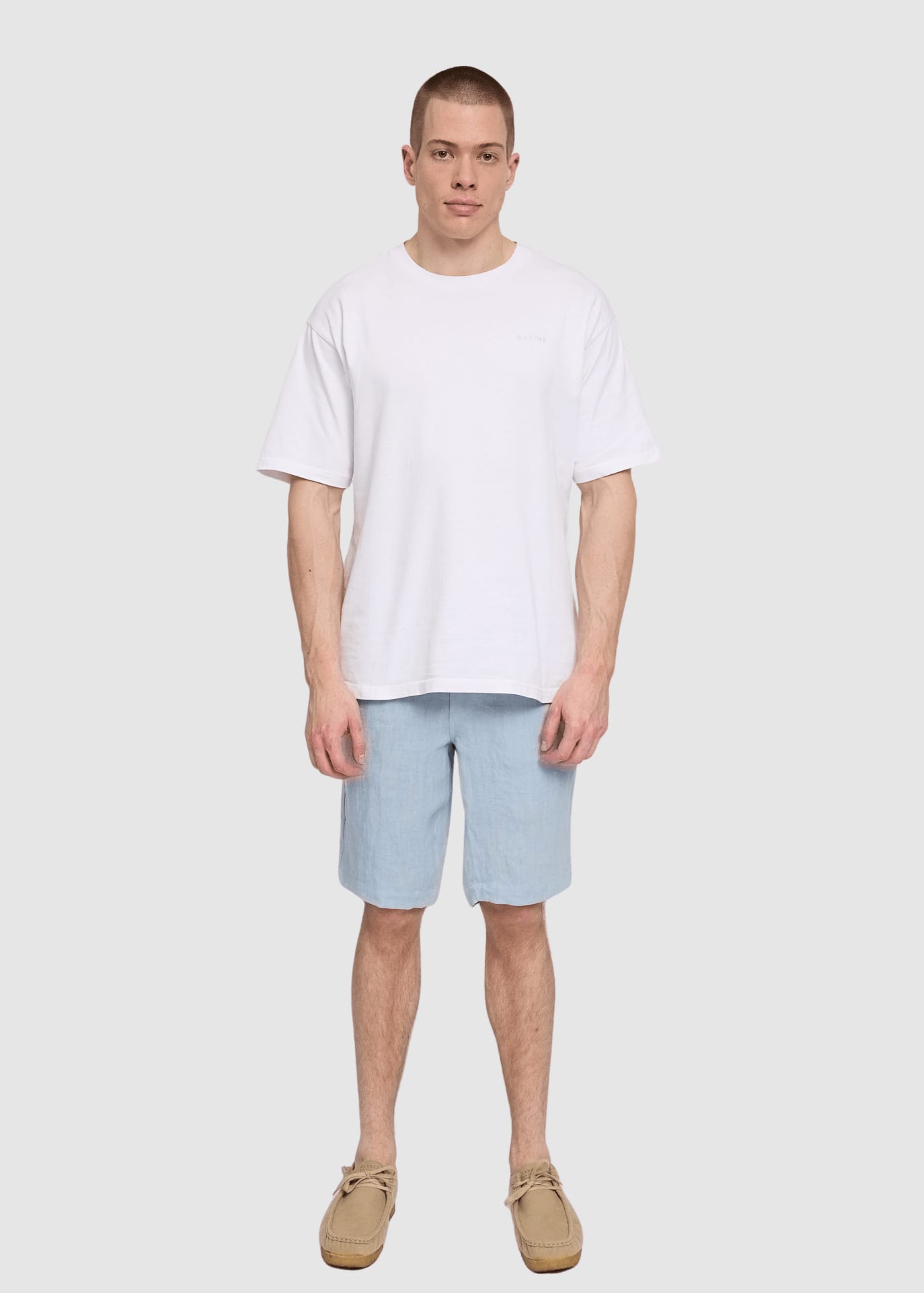 Regular Linen Shorts Pastel Blue