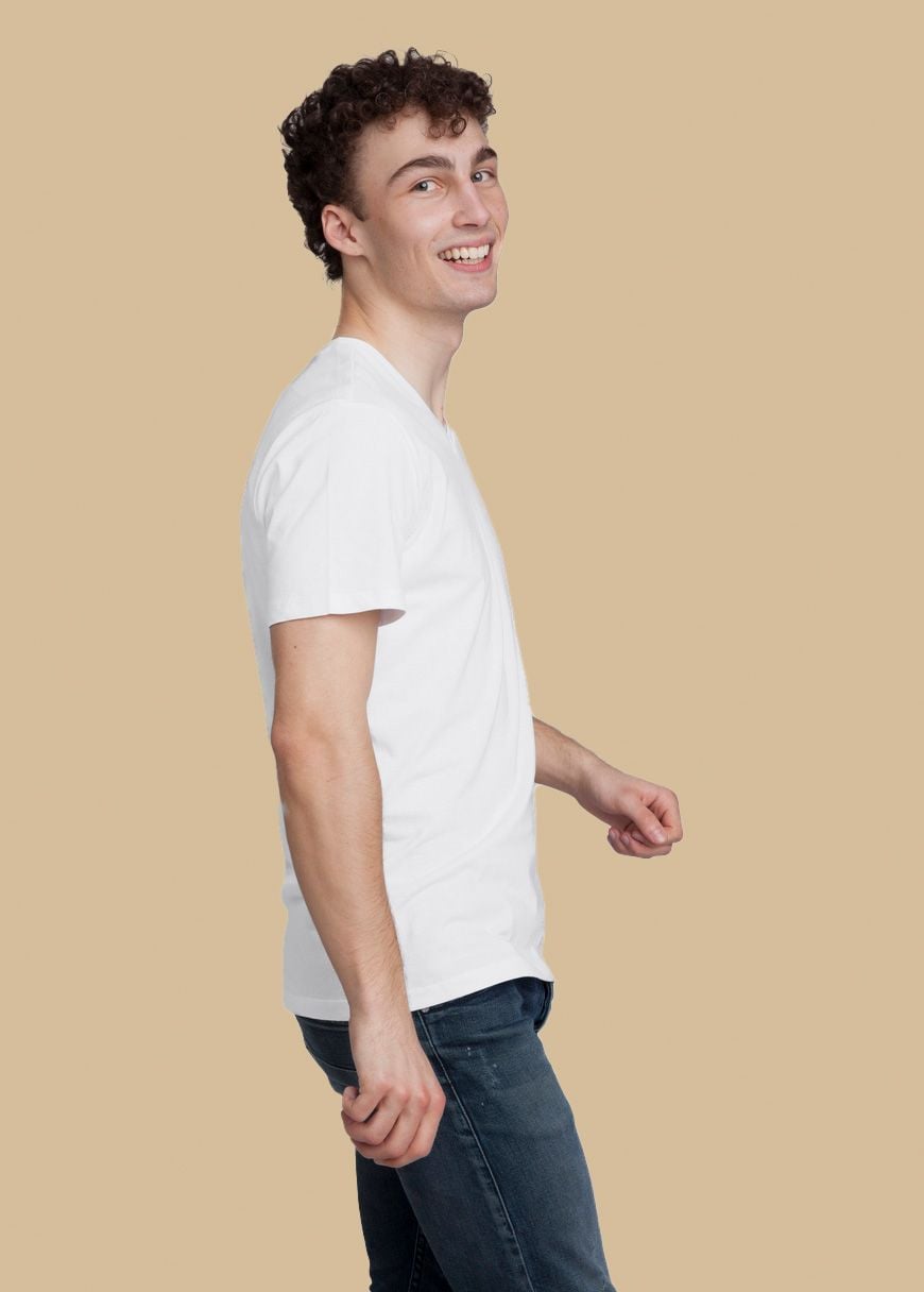 V-Neck T-Shirt Man White