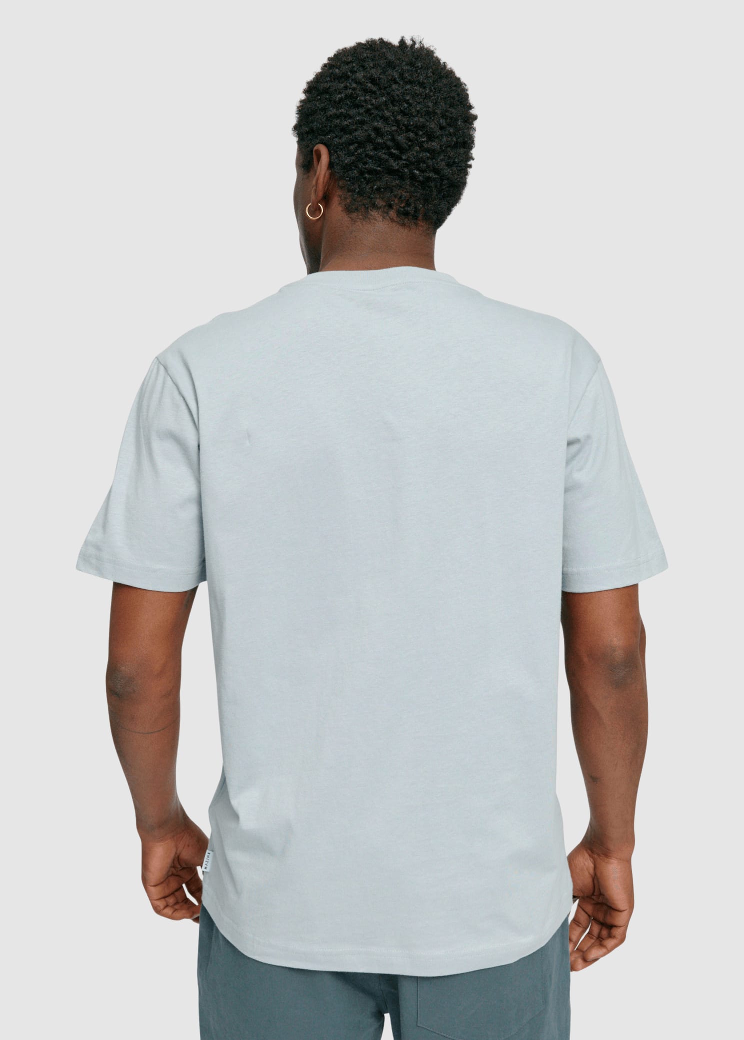 Chest Print T-Shirt Ice Blue