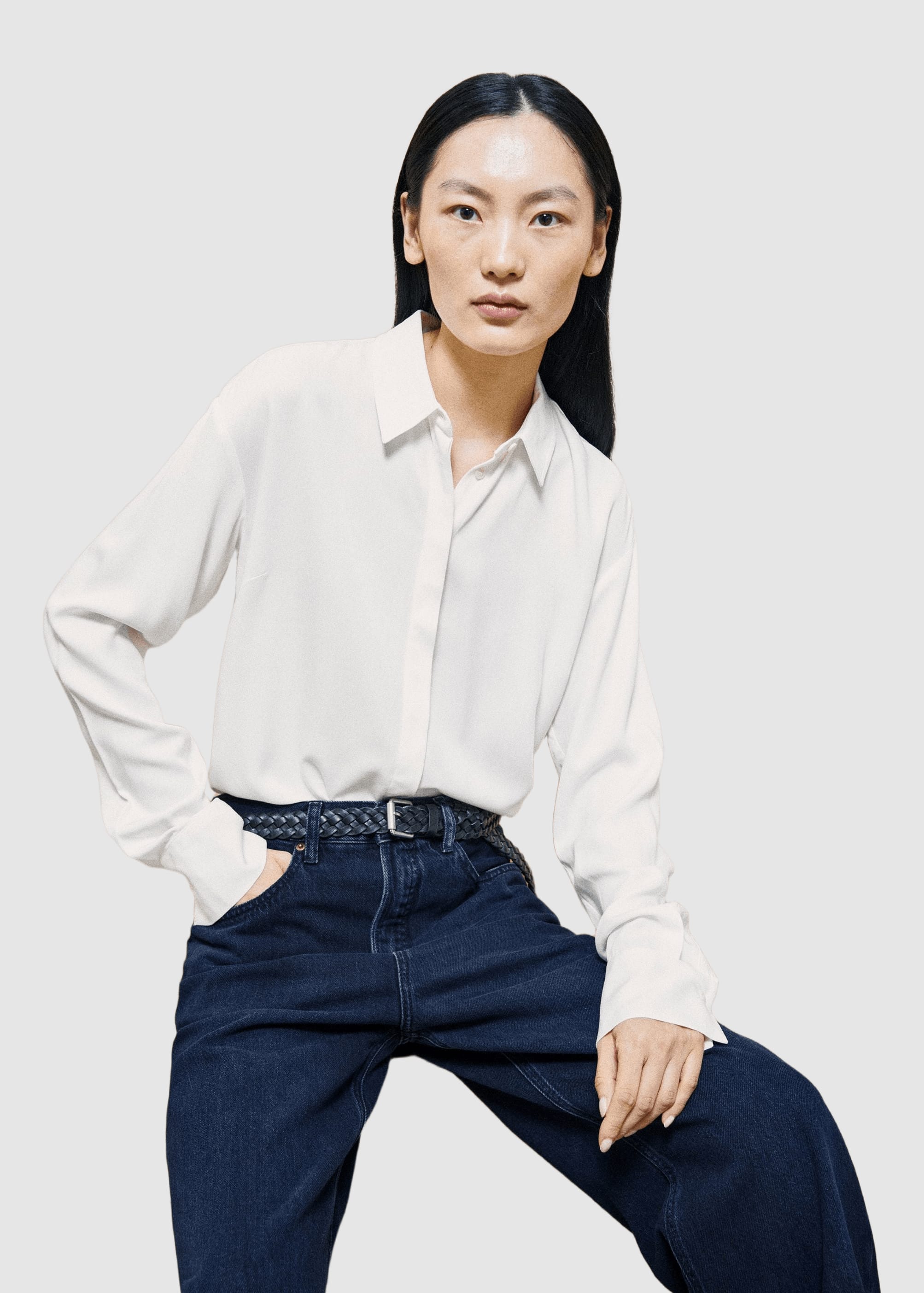 Larisaana Longsleeve Blouse Off White
