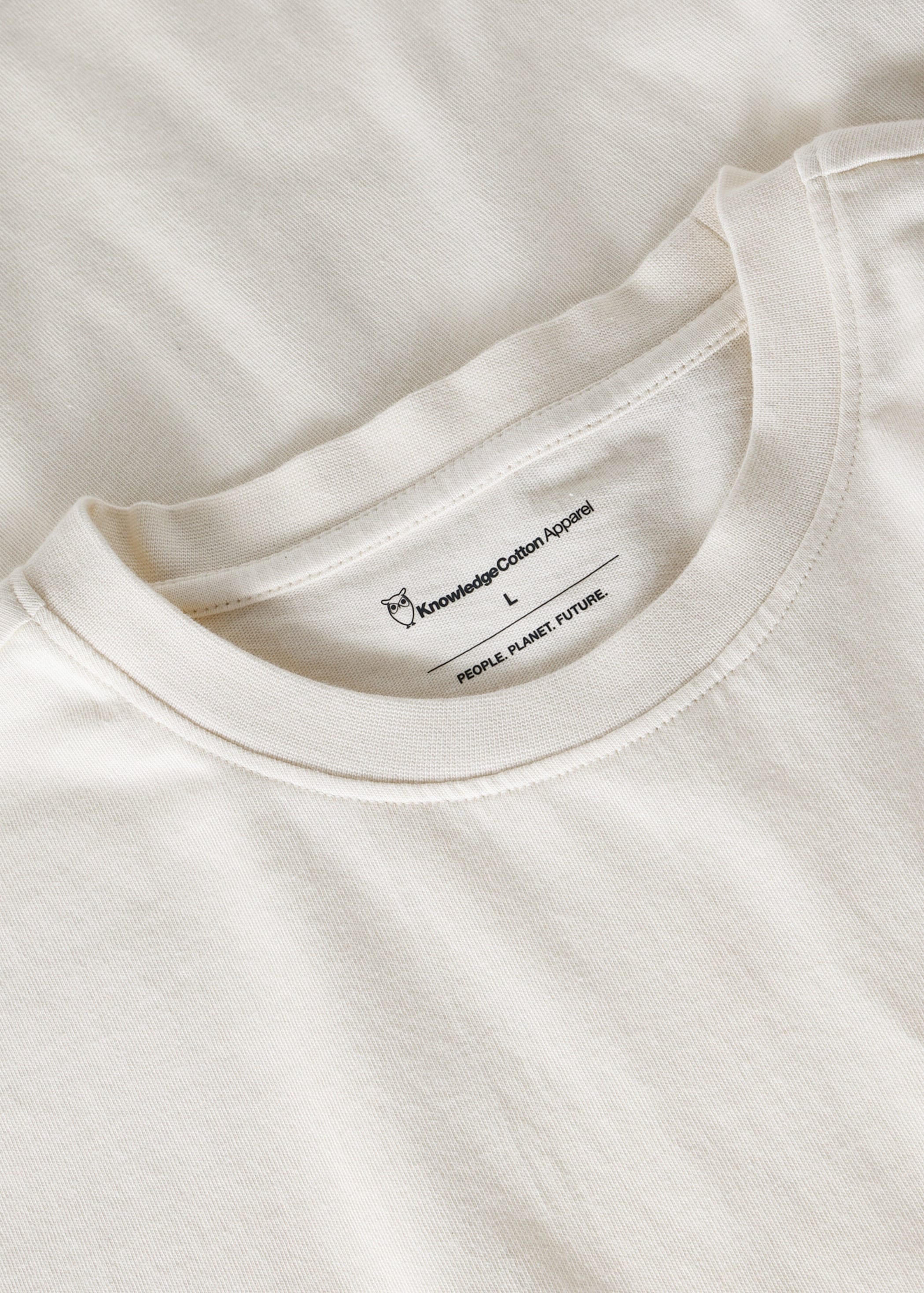 Chest Print T-Shirt Egret