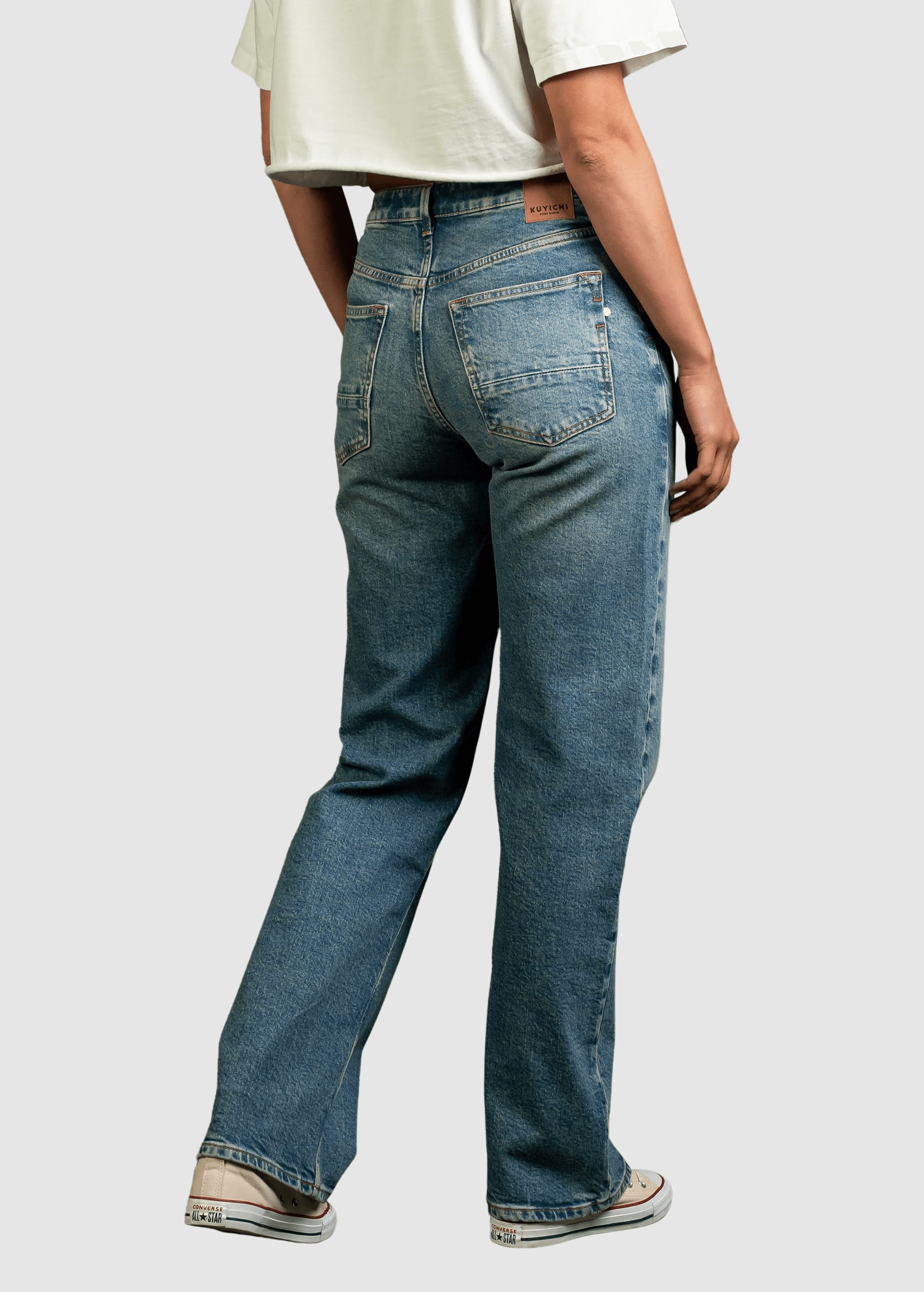 Izabella Straight Smoked Indigo