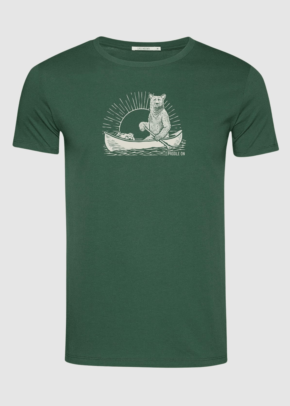 Bear Canoe Guide T-Shirt Bottle Green