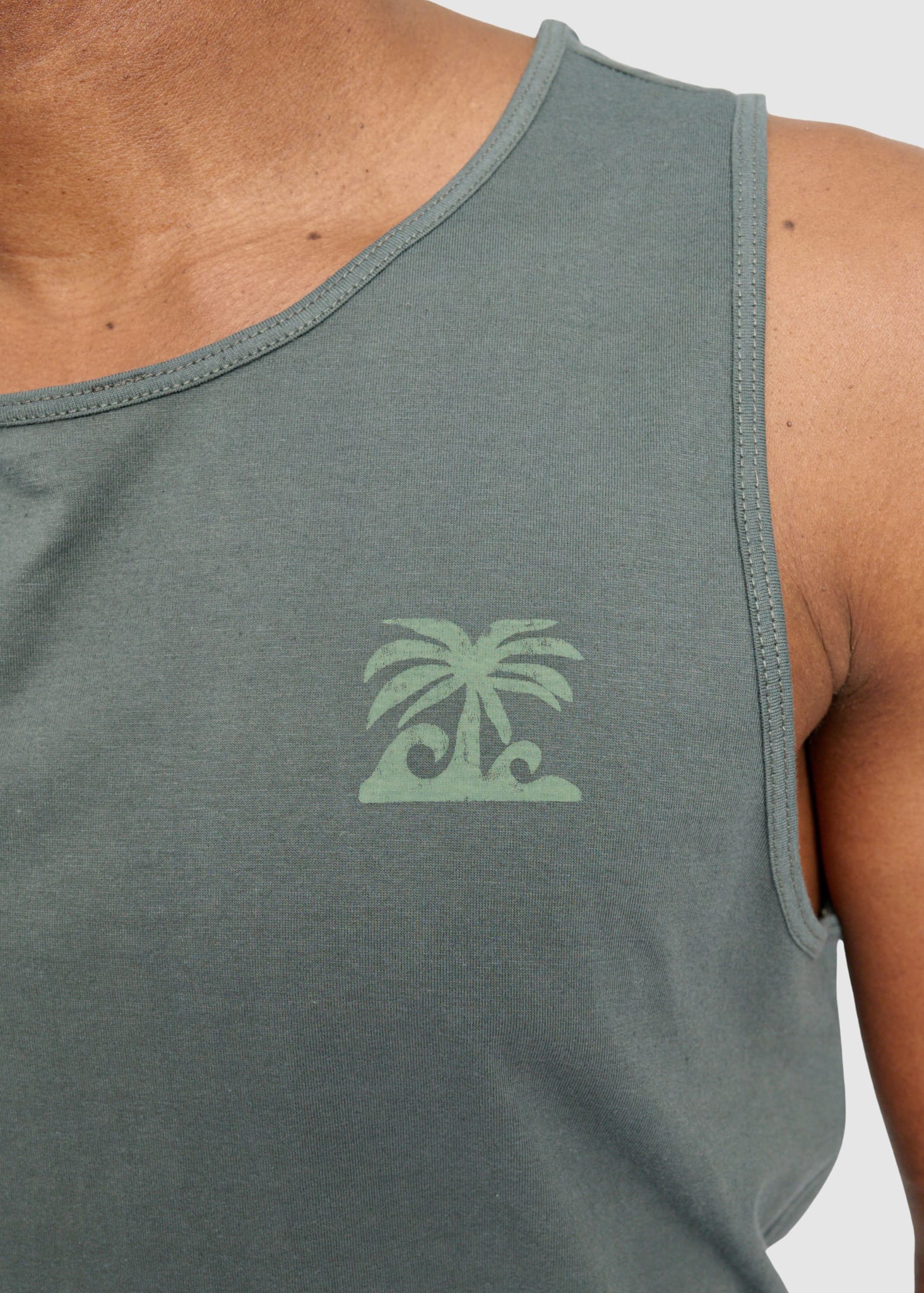 Back Print Tanktop Bottle Palm Back Print Tanktop Bottle Palm
