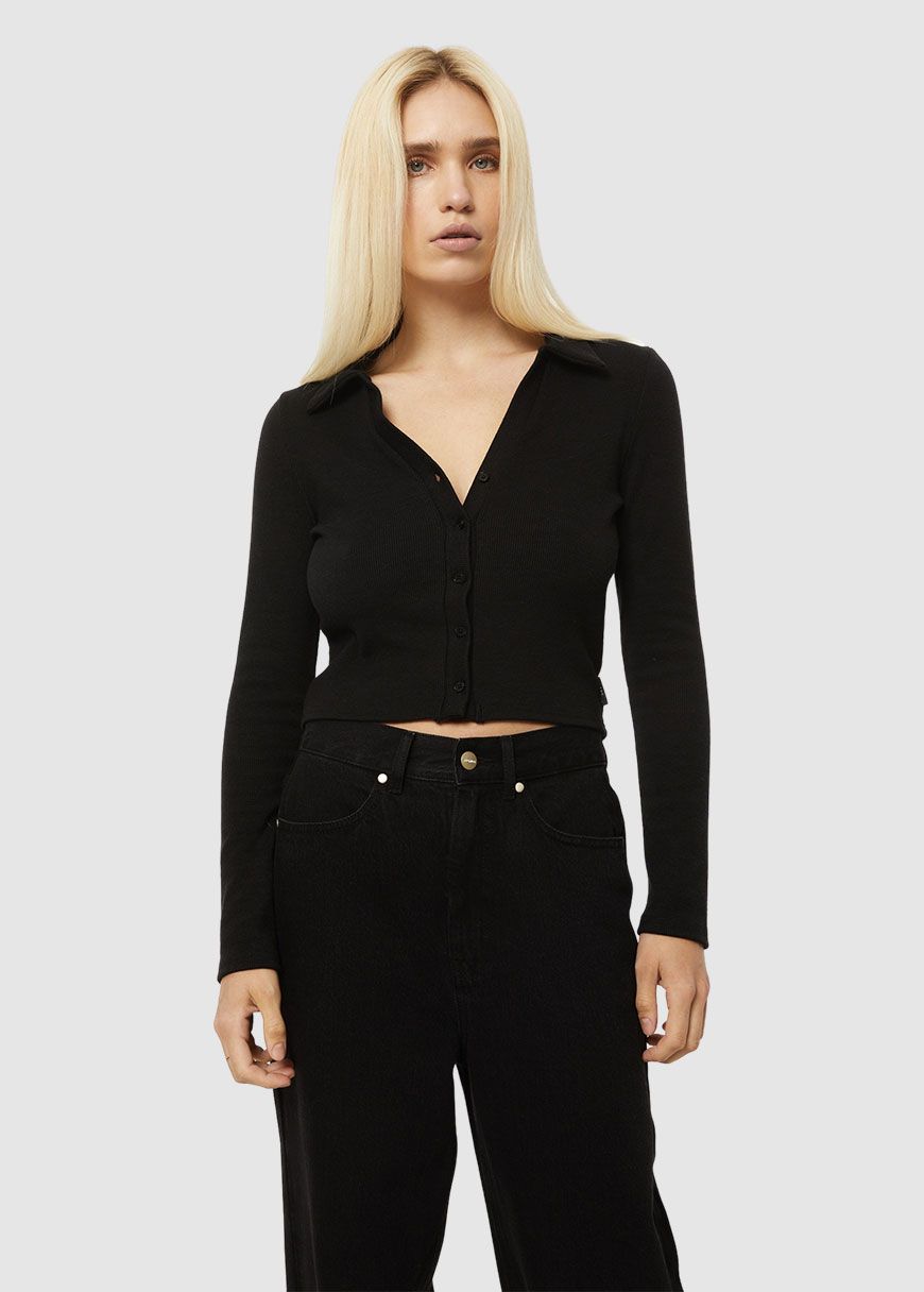 Eliza Hemp Rib Longsleeve Shirt