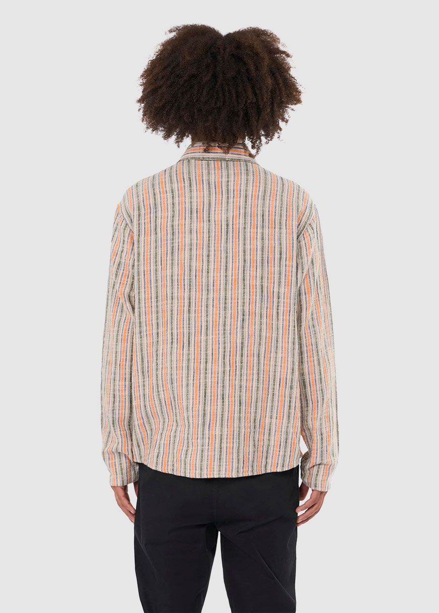 Loose Woven Striped Overshirt Loose Woven Striped Overshirt