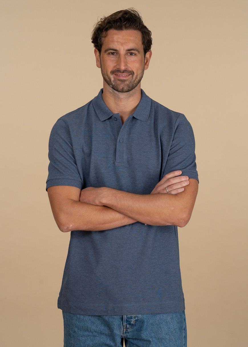 Classic Poloshirt Man Dark Heather Blue