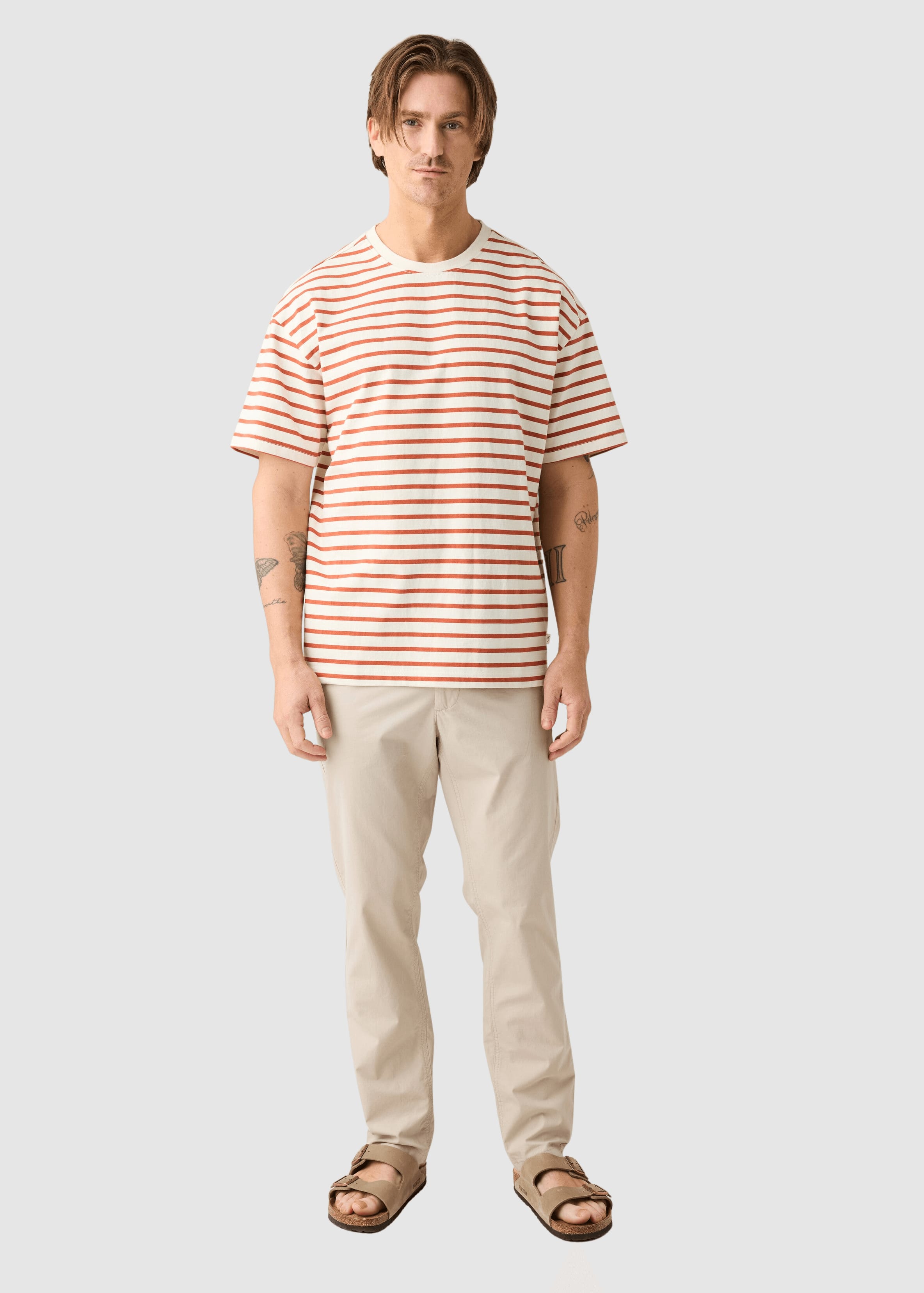 Loose Striped T-Shirt Red Stripe Loose Striped T-Shirt Red Stripe