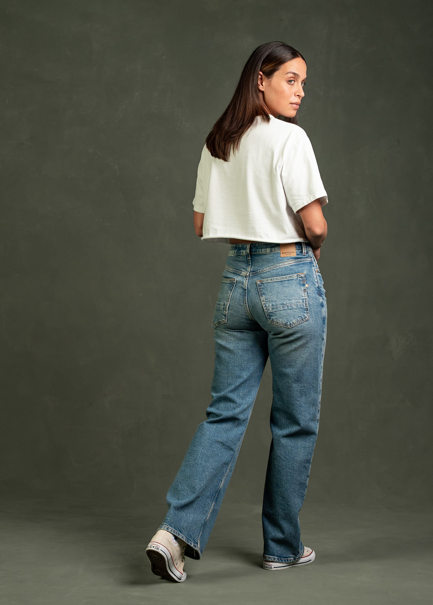 Izabella Straight Smoked Indigo