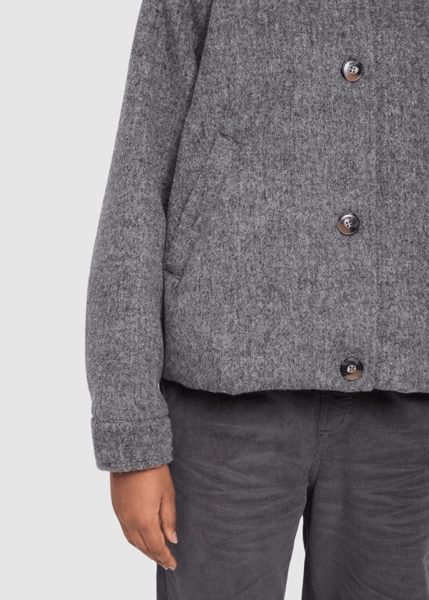 mazine-wool-bomber-anthracite-melange-6.jpeg Vegan Wool Bomber Anthracite Melange