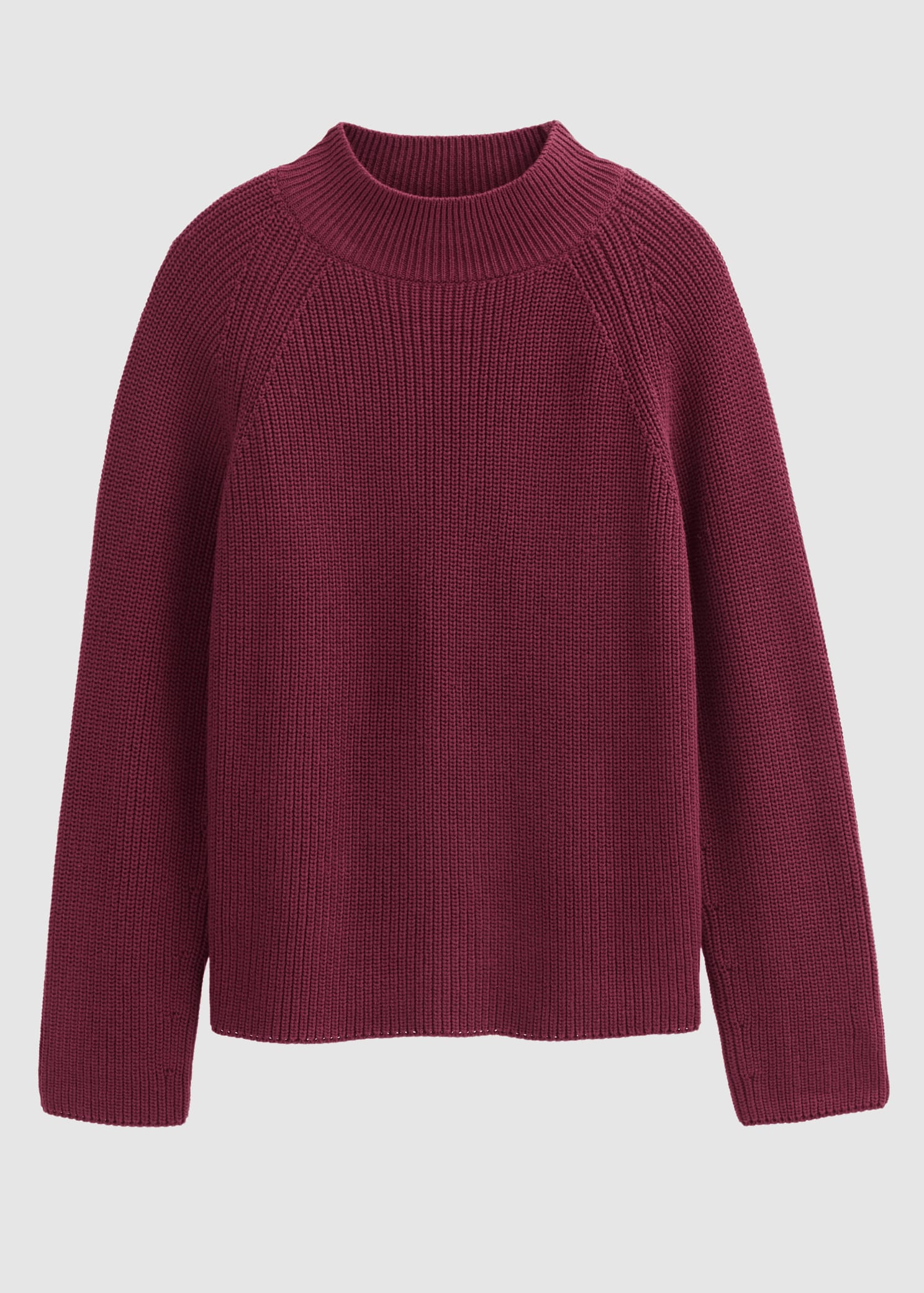 people-wear-organic-rippstrick-raglan-pullover-bordeaux-1.jpeg Rippstrick Raglan-Pullover Bordeaux