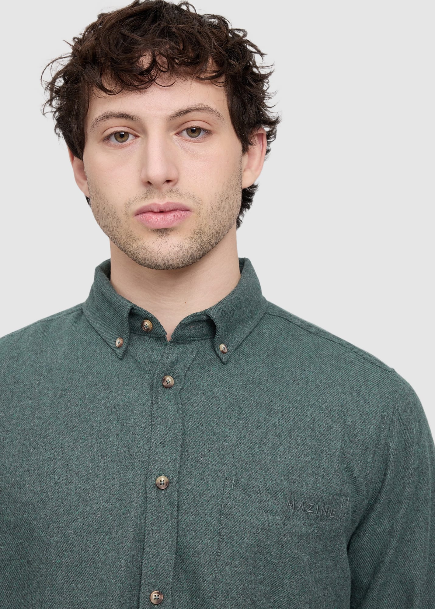 mazine-melange-flannel-shirt-bottle-melange-5.jpeg Melange Flannel Shirt Bottle Melange