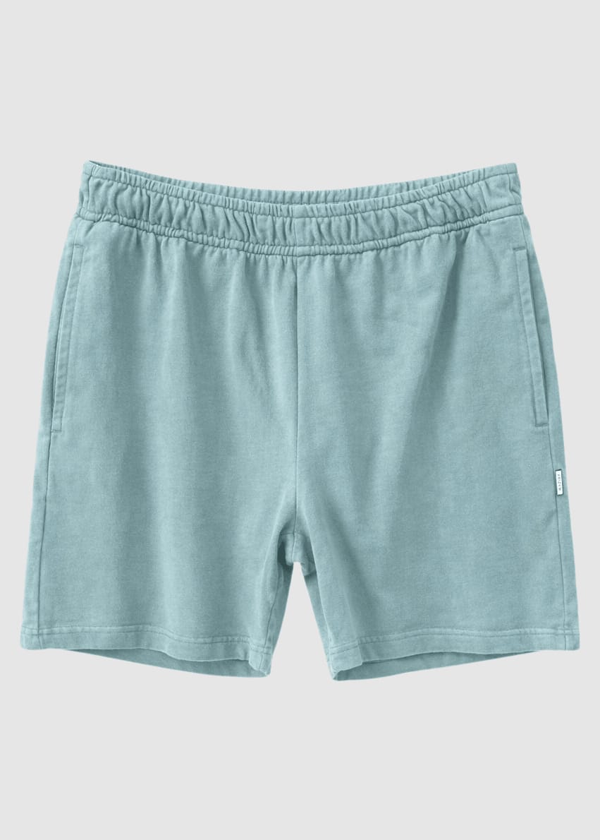 Genderless Natural Dye Sweat Shorts Natural Dye Turquoise