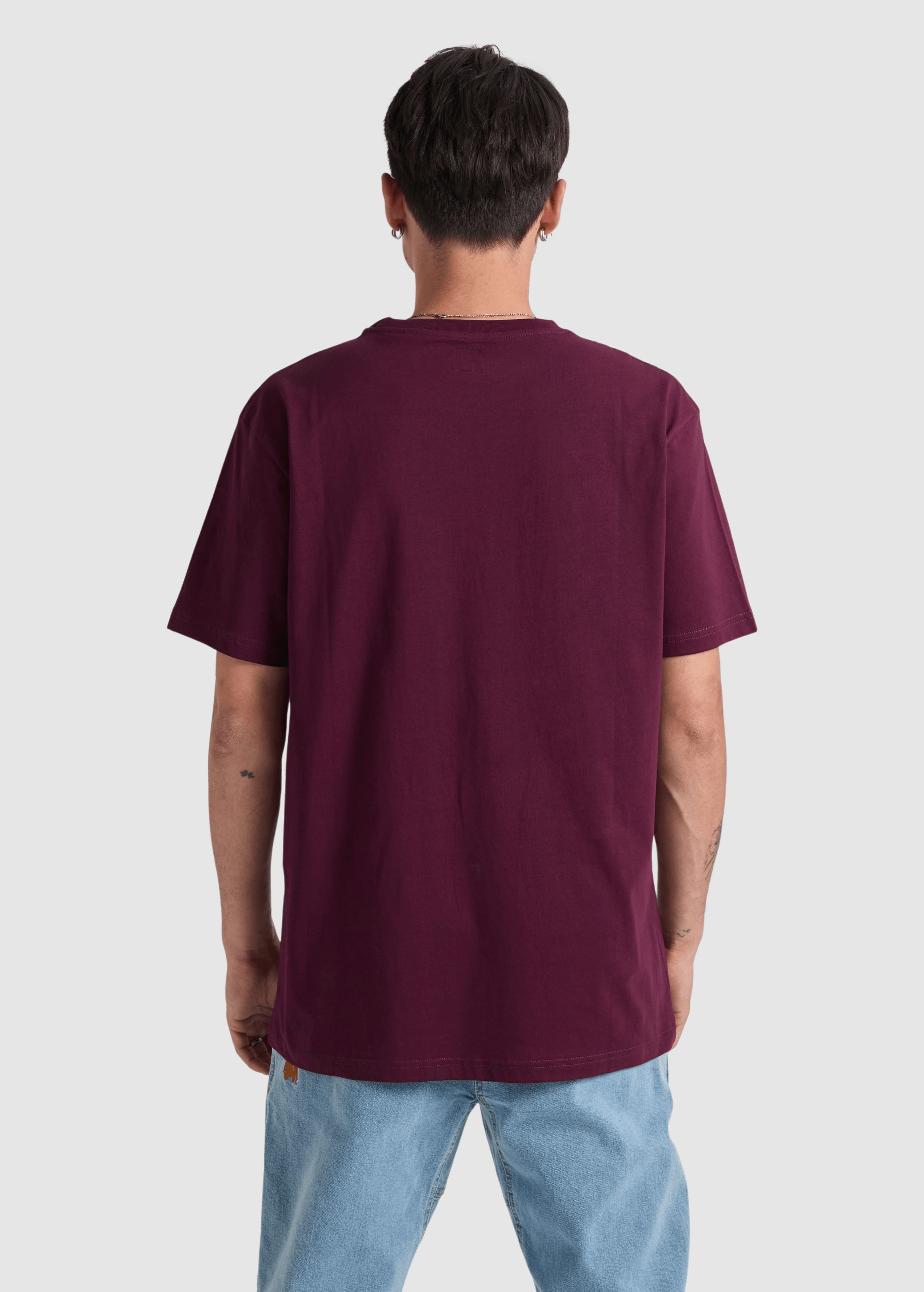 Organic Essential T-Shirt Wine Red