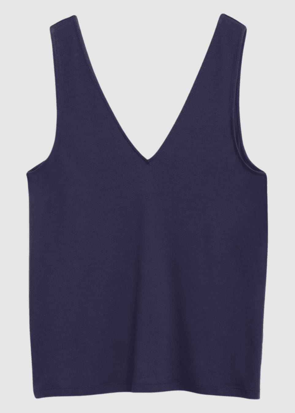 V-Neck Jersey Top Tinted Navy