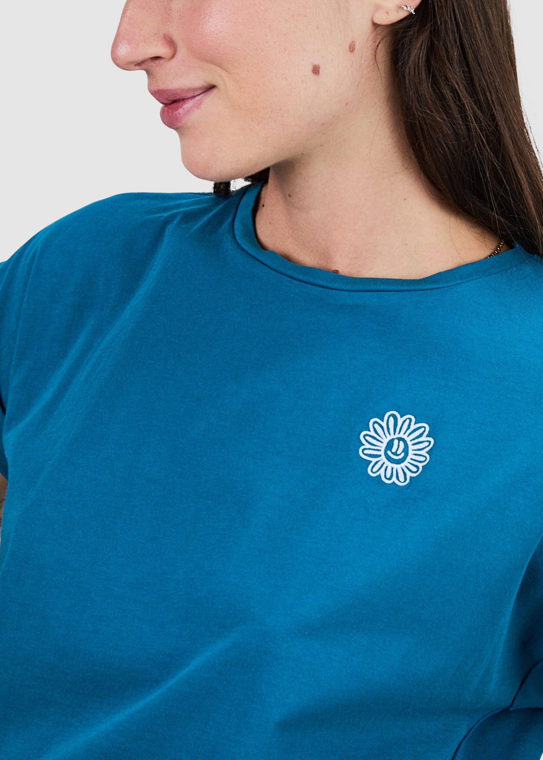 Asis Percales Daisy Scoop Tee Blue Asis Percales Daisy Scoop Tee Blue