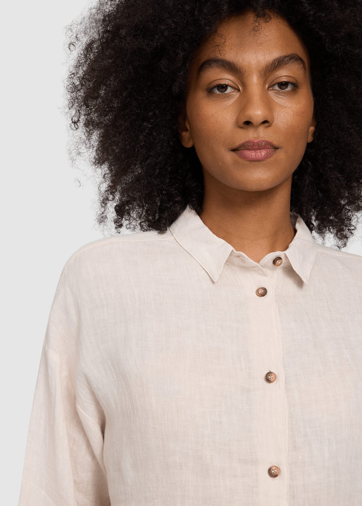 3/4 Sleeve Linen Shirt Moon 3/4 Sleeve Linen Shirt Moon