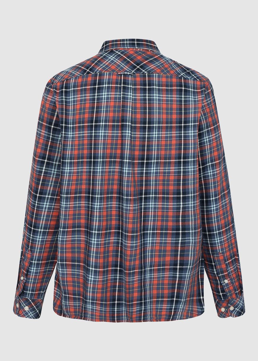 knowledge_cotton_apparel_regular_fit_small_checked_flannel_shirt_SS_25_KCA_1090143_7021_Blue_Check_3_652707f5bd Regular Fit Small Checked Flannel Shirt