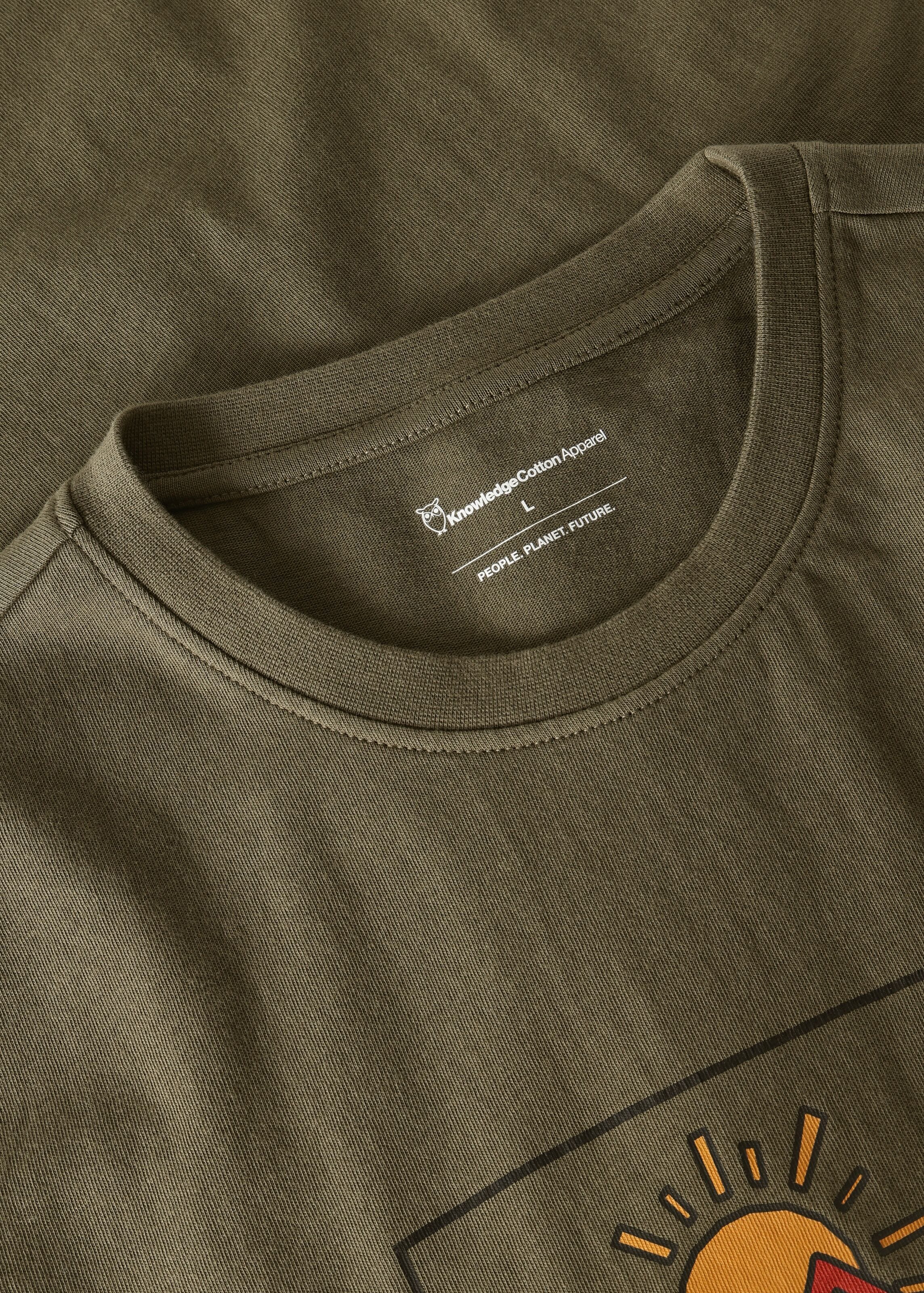 Front Print T-Shirt Burned Olive Front Print T-Shirt Burned Olive