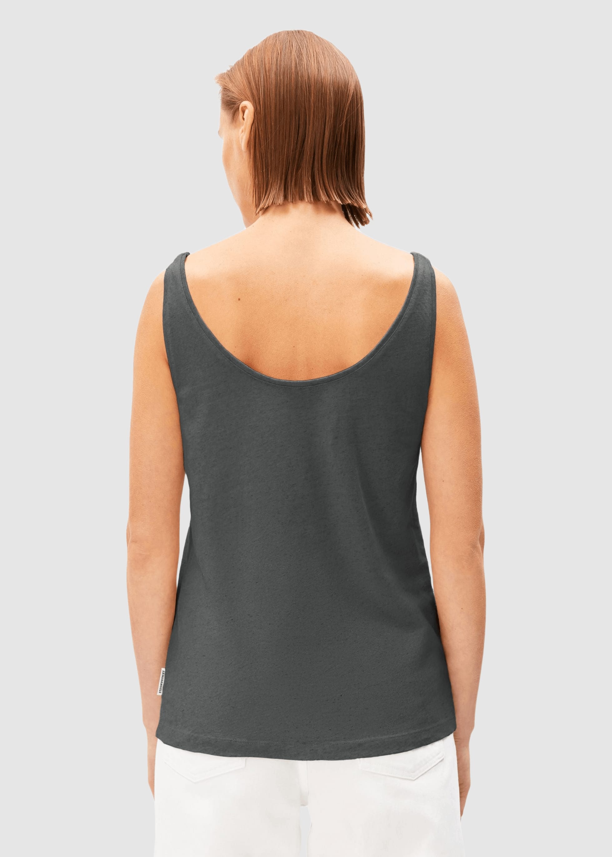 Linen Blend Top Space Steel Linen Blend Top Space Steel