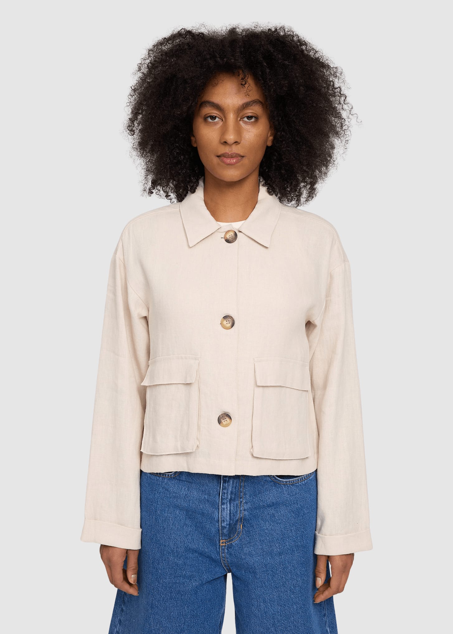Short Linen Jacket Moon Short Linen Jacket Moon