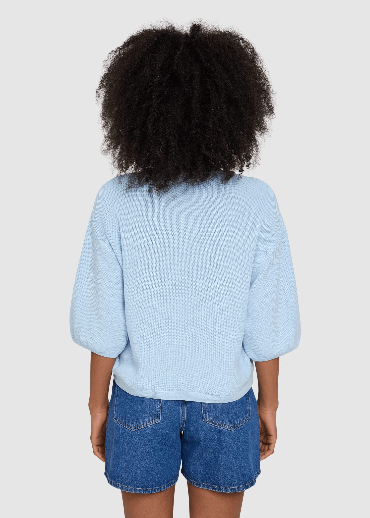 Half Sleeve Knit Jumper Dream Blue Half Sleeve Knit Jumper Dream Blue